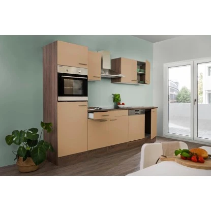 Respekta Economy Küchenzeile KB280EYC 280 Cm Cappuccino-Eiche York Nachb. 3 Respekta Economy Küchenzeile KB280EYC 280 Cm Cappuccino-Eiche York Nachb.