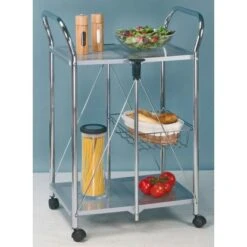 Wenko Beistell- Und Küchenwagen Sunny Silber -Kuchenwelt 2910677 1068 900060100 2