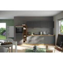 Held Möbel Küchenzeile 330 Cm Matt Grau-Wotaneiche -Kuchenwelt 2 11016600 1023.6293 3d 15