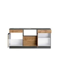 Held Möbel Winkelküche Turin 240 X 240 Cm Wotaneiche-Graphit Ohne E-Geräte -Kuchenwelt 3519 11016600 1112.6310 2b