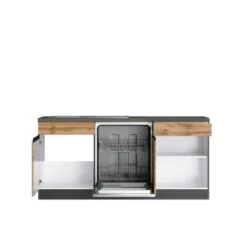 Held Möbel Winkelküche Turin 240 X 240 Cm Wotaneiche-Graphit Mit E-Geräten -Kuchenwelt 3543 11016600 1113.6310 2b