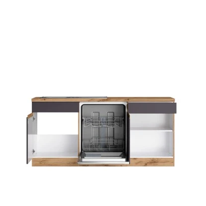 Held Möbel Winkelküche Turin 240 X 240 Cm Graphit-Wotaneiche MitE-Geräten 7 Held Möbel Winkelküche Turin 240 X 240 Cm Graphit-Wotaneiche MitE-Geräten – Bild 5