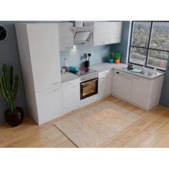 Respekta Winkelküche KBL280WWBSCGKEG 280 X 172 Cm Weiß-Beton Optik -Kuchenwelt 384 neu KBL280WWBSCGKEG 03