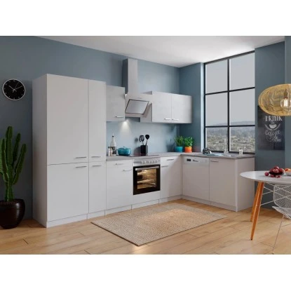 Respekta Winkelküche KBL310WWBSCGKEG 310 X 172 Cm Weiß-Beton Optik 3 Respekta Winkelküche KBL310WWBSCGKEG 310 X 172 Cm Weiß-Beton Optik