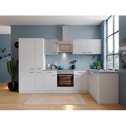 Respekta Winkelküche KBL310WWBSCGKEG 310 X 172 Cm Weiß-Beton Optik 5 Respekta Winkelküche KBL310WWBSCGKEG 310 X 172 Cm Weiß-Beton Optik – Bild 3