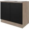 Flex-Well Exclusiv Spülenunterschrank Capri 100 Cm Schwarz Matt-Endgrain Oak 2 Flex-Well Exclusiv Spülenunterschrank Capri 100 Cm Schwarz Matt-Endgrain Oak -Kuchenwelt 4047584070117 4051 S 02