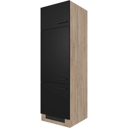 Flex-Well Exclusiv Geräteumbauschrank Capri 60 Cm Schwarz Matt-Endgrain Oak 3 Flex-Well Exclusiv Geräteumbauschrank Capri 60 Cm Schwarz Matt-Endgrain Oak