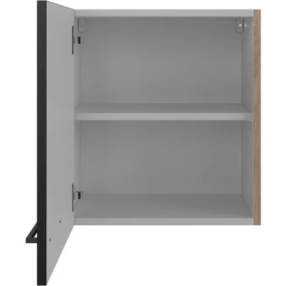 Flex-Well Exclusiv Oberschrank Capri 50 Cm X 55 Cm Schwarz Matt-Endgrain Oak 5 Flex-Well Exclusiv Oberschrank Capri 50 Cm X 55 Cm Schwarz Matt-Endgrain Oak – Bild 3