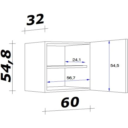 Flex-Well Exclusiv Oberschrank Capri 60 Cm X 55 Cm Schwarz Matt-Endgrain Oak 6 Flex-Well Exclusiv Oberschrank Capri 60 Cm X 55 Cm Schwarz Matt-Endgrain Oak – Bild 4