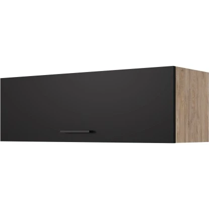 Flex-Well Exclusiv Kurz-Oberschrank Capri 100 X 32 Cm Schwarz Matt-Endgrain Oak 3 Flex-Well Exclusiv Kurz-Oberschrank Capri 100 X 32 Cm Schwarz Matt-Endgrain Oak