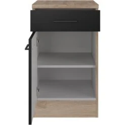 Flex-Well Exclusiv Unterschrank Capri 50 Cm Schwarz Matt-Endgrain Oak 8 Flex-Well Exclusiv Unterschrank Capri 50 Cm Schwarz Matt-Endgrain Oak -Kuchenwelt 4047584070254 4051 S 03
