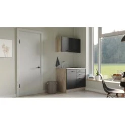 Flex-Well Exclusiv Miniküche Capri 100 Cm Schwarz Matt-Endgrain Oak 17 Flex-Well Exclusiv Miniküche Capri 100 Cm Schwarz Matt-Endgrain Oak -Kuchenwelt 4047584070407 4051 AB 02