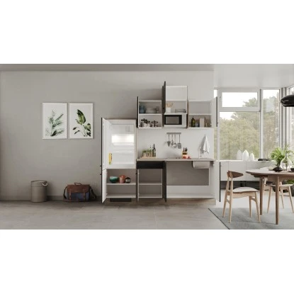 Flex-Well Exclusiv Küchenzeile Capri 210 Cm Schwarz Matt-Endgrain Oak 12 Flex-Well Exclusiv Küchenzeile Capri 210 Cm Schwarz Matt-Endgrain Oak – Bild 10