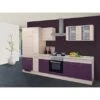 Flex-Well Exclusiv Küchenzeile Focus 300 Cm Akazie-Aubergine -Kuchenwelt 4051 g 300 2501 042 focus