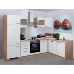 Flex-Well Exclusiv Winkelküche Valero 280 Cm Hochglanz Weiß-Sonoma Eiche 9 Flex-Well Exclusiv Winkelküche Valero 280 Cm Hochglanz Weiß-Sonoma Eiche -Kuchenwelt 4051 g 999 2802 014 valero