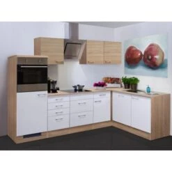 Flex-Well Classic Winkelküche Florida 280x170 Cm Weiß-Sonoma Eiche Nachbildung 17 Flex-Well Classic Winkelküche Florida 280x170 Cm Weiß-Sonoma Eiche Nachbildung -Kuchenwelt 4051 g 999 2813 015 samoa