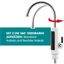 Easymaxx Warm Und Kaltwasserarmatur Mit Integriertem Durchlauferhitzer 3600 W -Kuchenwelt 4052926017378 4257 15 AI
