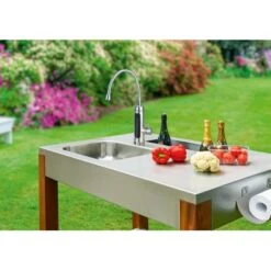 Maxxmee Warm Und Kaltwasserarmatur Mit Integrierter Heizspirale Edelstahl 3600 W -Kuchenwelt 4052926049744 4257 08AB