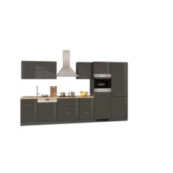 Held Möbel Küchenzeile Mailand 360 Cm Grau Hochglanz-Grau Matt Mit E-Geräten -Kuchenwelt 4177 11016600 631.1.6211 1