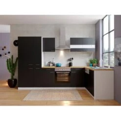 Respekta Winkelküche KBL310WSCGKEG 310 X 172 Cm Schwarz-Weiß-Butcher Nussbaum 13 Respekta Winkelküche KBL310WSCGKEG 310 X 172 Cm Schwarz-Weiß-Butcher Nussbaum -Kuchenwelt 4384 neu KBL310WSCGKEG 02