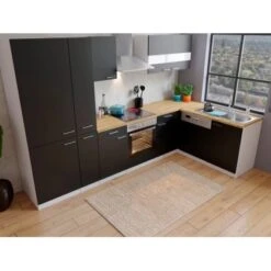 Respekta Winkelküche KBL310WSCGKEG 310 X 172 Cm Schwarz-Weiß-Butcher Nussbaum 14 Respekta Winkelküche KBL310WSCGKEG 310 X 172 Cm Schwarz-Weiß-Butcher Nussbaum -Kuchenwelt 4384 neu KBL310WSCGKEG 03