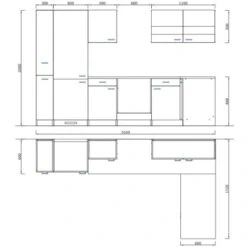 Respekta Winkelküche KBL310WSCGKEG 310 X 172 Cm Schwarz-Weiß-Butcher Nussbaum 15 Respekta Winkelküche KBL310WSCGKEG 310 X 172 Cm Schwarz-Weiß-Butcher Nussbaum -Kuchenwelt 4384 neu KBL310WSCGKEG 04