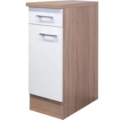 Flex-Well Classic Unterschrank Florida 30 Cm Weiß-Sonoma Eiche 3 Flex-Well Classic Unterschrank Florida 30 Cm Weiß-Sonoma Eiche