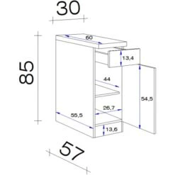 Flex-Well Classic Unterschrank Florida 30 Cm Weiß-Sonoma Eiche 5 Flex-Well Classic Unterschrank Florida 30 Cm Weiß-Sonoma Eiche -Kuchenwelt 452595 4051 5 1