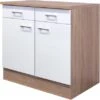 Flex-Well Classic Unterschrank Florida 80 Cm Weiß-Sonoma Eiche -Kuchenwelt 4525960 4800 us80 samoa 2
