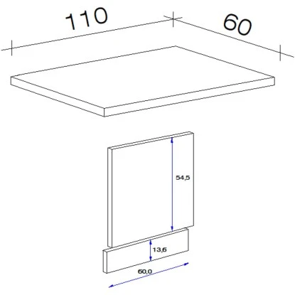 Flex-Well Classic Geschirrspüler-Paket Teilintegriert Florida Weiß-Sonoma Eiche 4 Flex-Well Classic Geschirrspüler-Paket Teilintegriert Florida Weiß-Sonoma Eiche – Bild 2