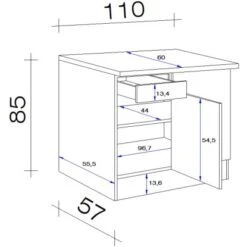 Flex-Well Exclusiv Eck-Unterschrank Vintea 110x60 Cm Magnolie Matt-Lancelot Oak -Kuchenwelt 452606 4051 5 2