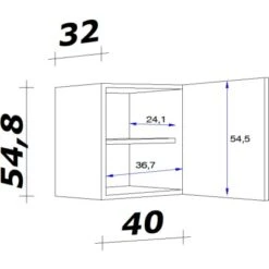 Flex-Well Exclusiv Hängeschrank Lara 40 Cm Anthrazit-San Remo Eiche 5 Flex-Well Exclusiv Hängeschrank Lara 40 Cm Anthrazit-San Remo Eiche -Kuchenwelt 452608 4051 5 3
