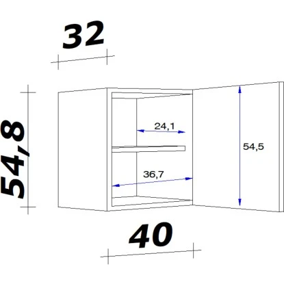 Flex-Well Exclusiv Hängeschrank Lara 40 Cm Anthrazit-San Remo Eiche 4 Flex-Well Exclusiv Hängeschrank Lara 40 Cm Anthrazit-San Remo Eiche – Bild 2