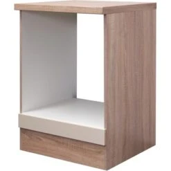 Flex-Well Exclusiv Herd-Umbauschrank Orlando 60 Cm Kaschmir Glanz-Sonoma Eiche