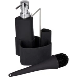 Wenko Spül-Set Empire Schwarz 19 Cm X 11 Cm X 12,5 Cm