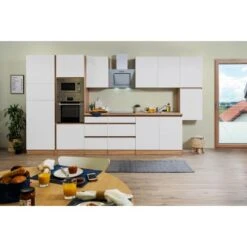 Respekta Premium Küchenzeile Grifflos 385 Cm Weiß Matt-Eiche Sägerau -Kuchenwelt 467 4384 GLRP385HESWMGKE 2