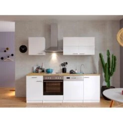 Respekta Küchenzeile KB220WW 220 Cm Weiß -Kuchenwelt 47304 4384 neu KB220WWG 02