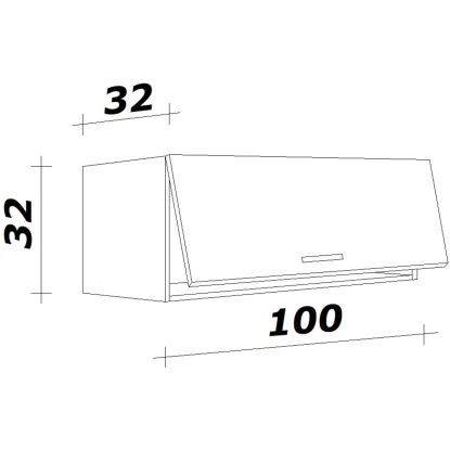 Flex-Well Exclusiv Kurz-Oberschrank Capri 100 X 32 Cm Schwarz Matt-Endgrain Oak 6 Flex-Well Exclusiv Kurz-Oberschrank Capri 100 X 32 Cm Schwarz Matt-Endgrain Oak – Bild 4