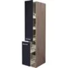 Flex-Well Exclusiv Apotheker-Hochschrank Lara 30 Cm Anthrazit-San Remo Eiche -Kuchenwelt 4785309 4051 AHS30Lara