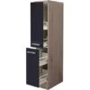 Flex-Well Exclusiv Demi-Apothekerschrank Lara 30 Cm Anthrazit-San Remo Eiche -Kuchenwelt 4785374 4051 DAS30Lara