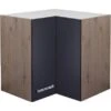 Flex-Well Exclusiv Eck-Hängeschrank Lara 60 X 60 Cm Anthrazit-San Remo Eiche 2 Flex-Well Exclusiv Eck-Hängeschrank Lara 60 X 60 Cm Anthrazit-San Remo Eiche -Kuchenwelt 4786299 4051 HE60Lara