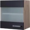 Flex-Well Exclusiv Glas-Hängeschrank Lara 50 Cm Anthrazit-San Remo Eiche 1 Flex-Well Exclusiv Glas-Hängeschrank Lara 50 Cm Anthrazit-San Remo Eiche -Kuchenwelt 4786315 4051 HGH50Lara