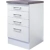 Flex-Well Exclusiv Schubkasten-Unterschrank Joelina 50 Cm Weiß -Kuchenwelt 4786729 4051 USSA50Joelina