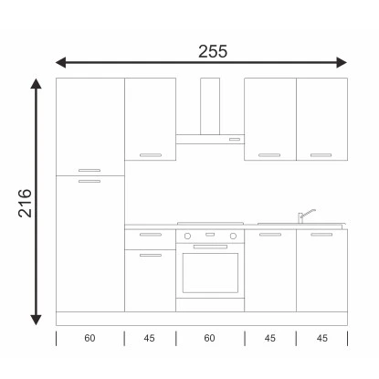 Marinelli Cucine Küchenzeile Michela 255 Cm Weiß Hochglanz 10 Marinelli Cucine Küchenzeile Michela 255 Cm Weiß Hochglanz – Bild 8