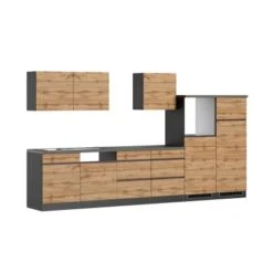 Held Möbel Küchenzeile Turin 360 Cm Wotaneiche-Graphit Ohne E-Geräte 23 Held Möbel Küchenzeile Turin 360 Cm Wotaneiche-Graphit Ohne E-Geräte -Kuchenwelt 4897 11016600 1124.6310 1b