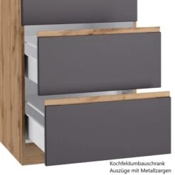 Held Möbel Küchenzeile Turin 390 Cm Graphit-Wotaneiche Mit E-Geräten -Kuchenwelt 5134 11016600 1129.6311 8a