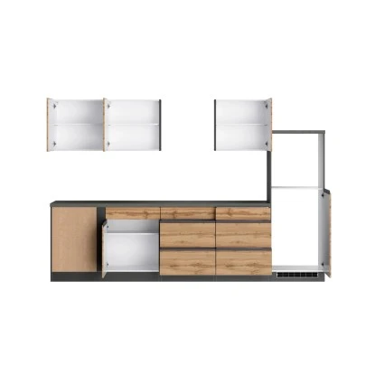 Held Möbel Winkelküche Turin 300 X 240 Cm Wotaneiche-Graphit Ohne E-Geräte 4 Held Möbel Winkelküche Turin 300 X 240 Cm Wotaneiche-Graphit Ohne E-Geräte – Bild 2