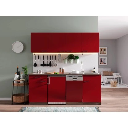 Respekta Küchenzeile KB195EYRC 195cm Rot-Eiche York Nachb. Glaskermaikkochfeld 5 Respekta Küchenzeile KB195EYRC 195cm Rot-Eiche York Nachb. Glaskermaikkochfeld – Bild 3