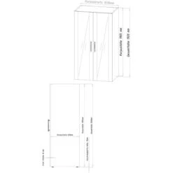 Respekta Schrankküche SKWGMIC Reversibel Grau-Weiß 22 Respekta Schrankküche SKWGMIC Reversibel Grau-Weiß -Kuchenwelt 5317243 4384 03