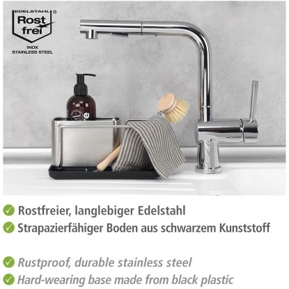 WENKO Spülorganizer Orio Edelstahl 5 WENKO Spülorganizer Orio Edelstahl – Bild 3